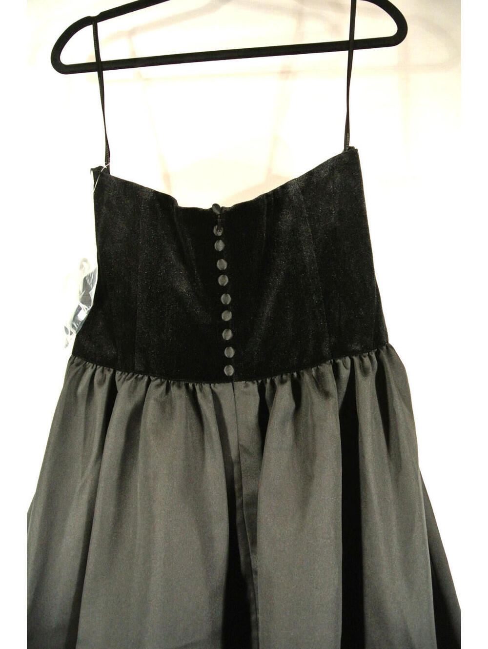 New, Dessy Collection Strapless Mixed Media Gown in Black Sz 10 #LD0247 - Picture 7 of 10